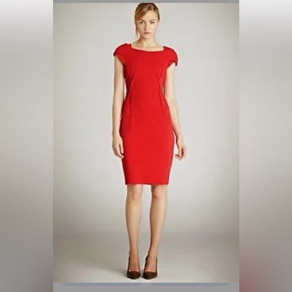 REISS VENNA Dress in Red - Picture 1 of 9